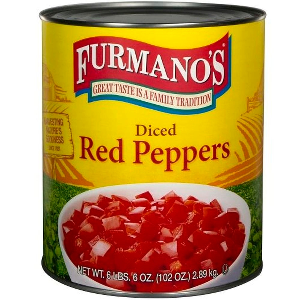 Furmanos Diced Red Peppers, 102 Ounce -- 6 per case