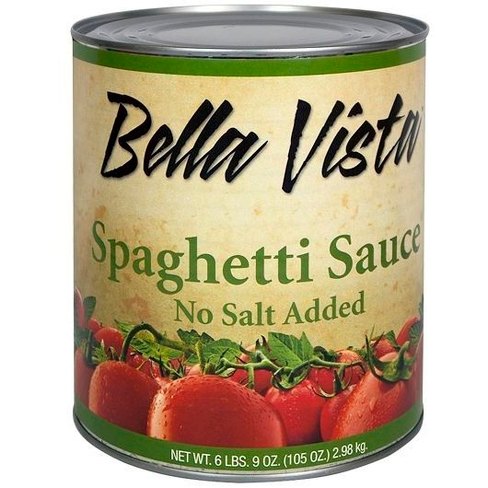 Bella Vista No Salt Added Spaghetti Sauce, 105 Ounce -- 6 per case