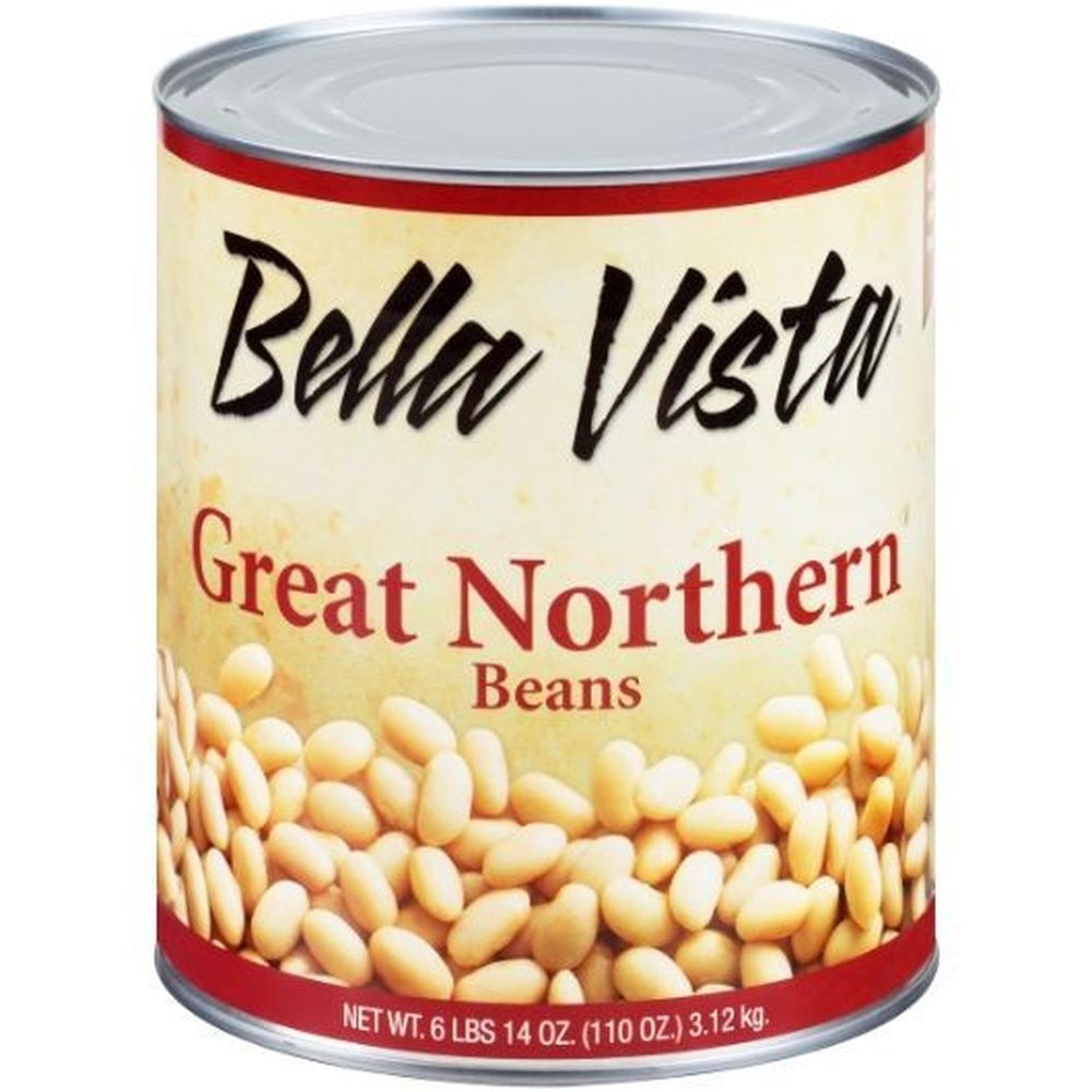 Bella Vista Low Sodium Great Northern Beans, 110 Ounce -- 6 per case