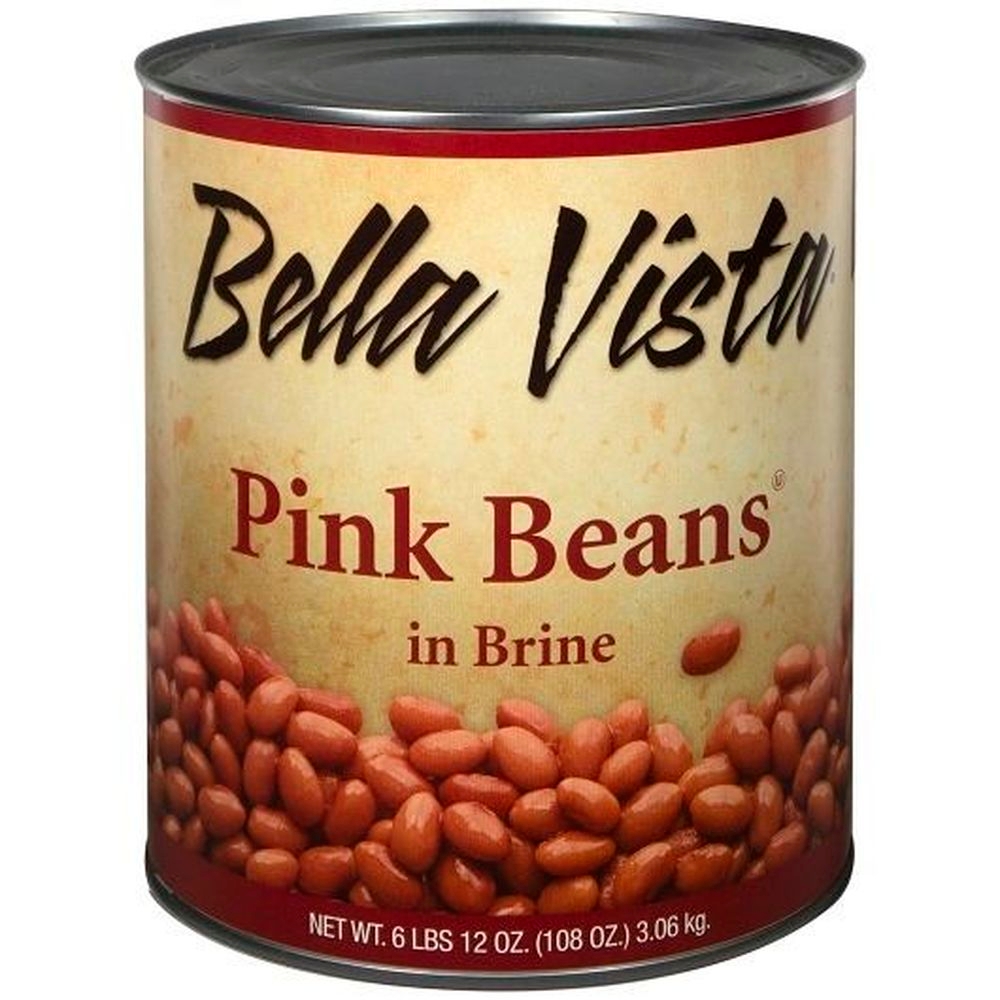 Bella Vista Low Sodium Pink Beans in Brine, 108 Ounce -- 6 per case