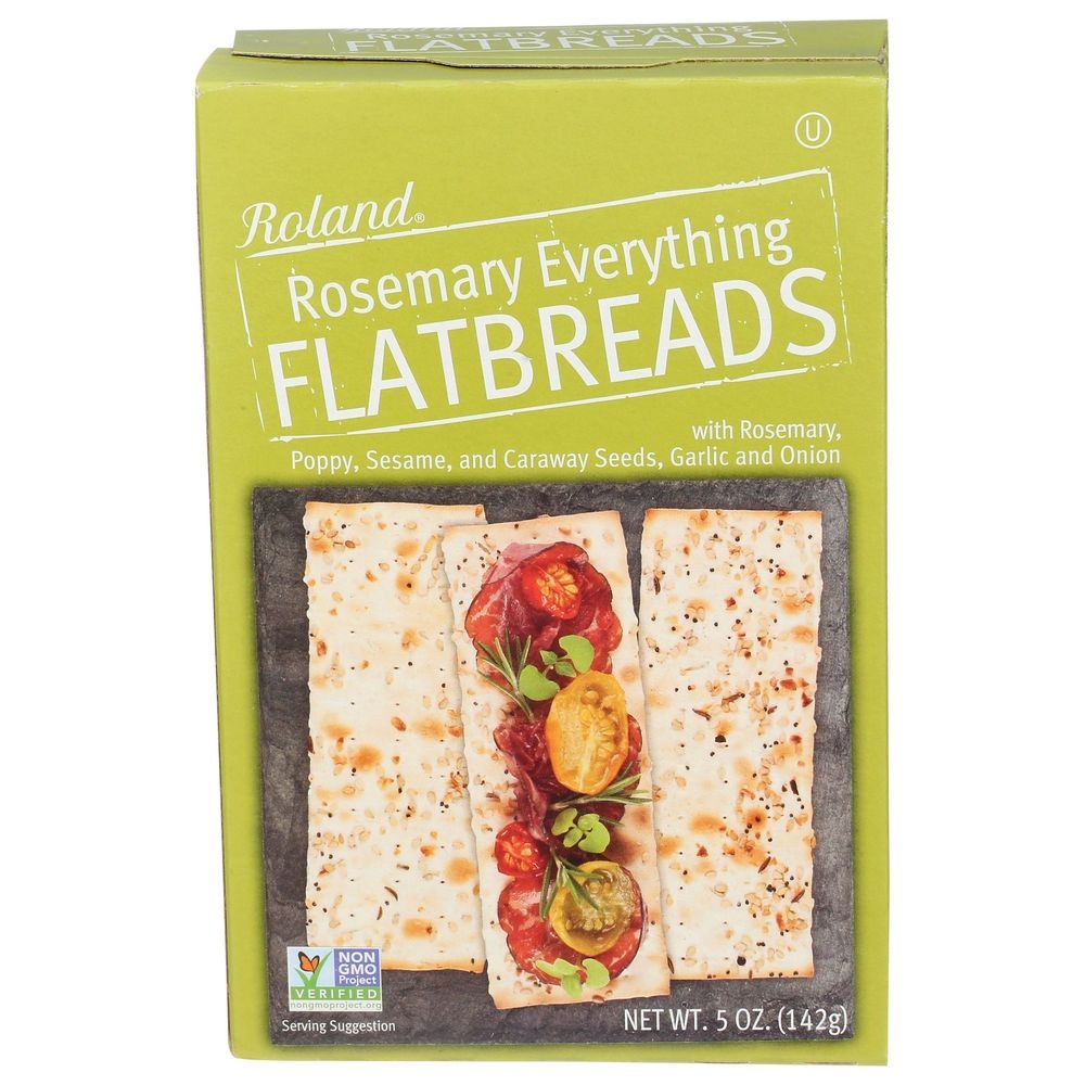 Roland Rosemary Everything Flatbreads, 5 Ounce -- 12 per case