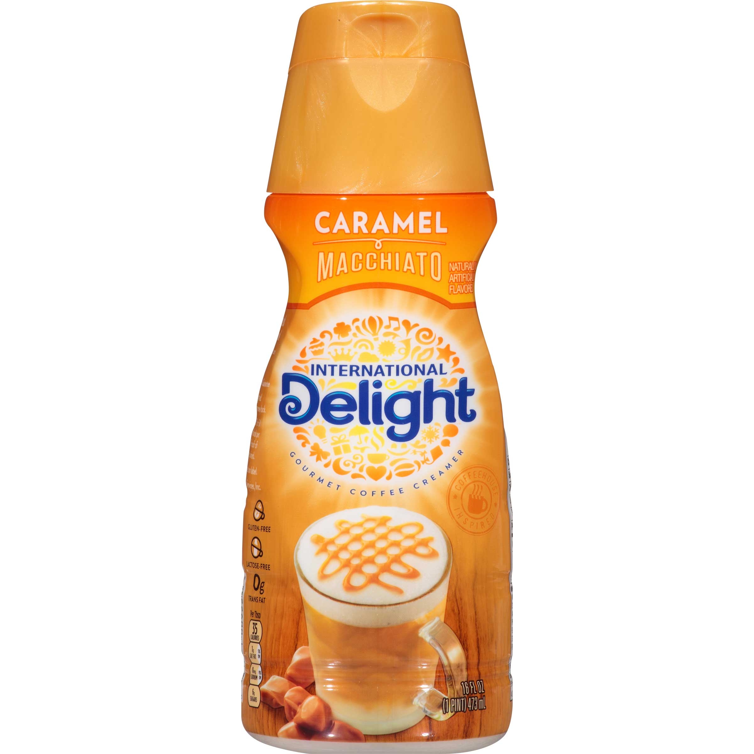 International Delight Caramel Macchiato Coffee Creamer, 16 Fluid Ounce -- 6 per case.