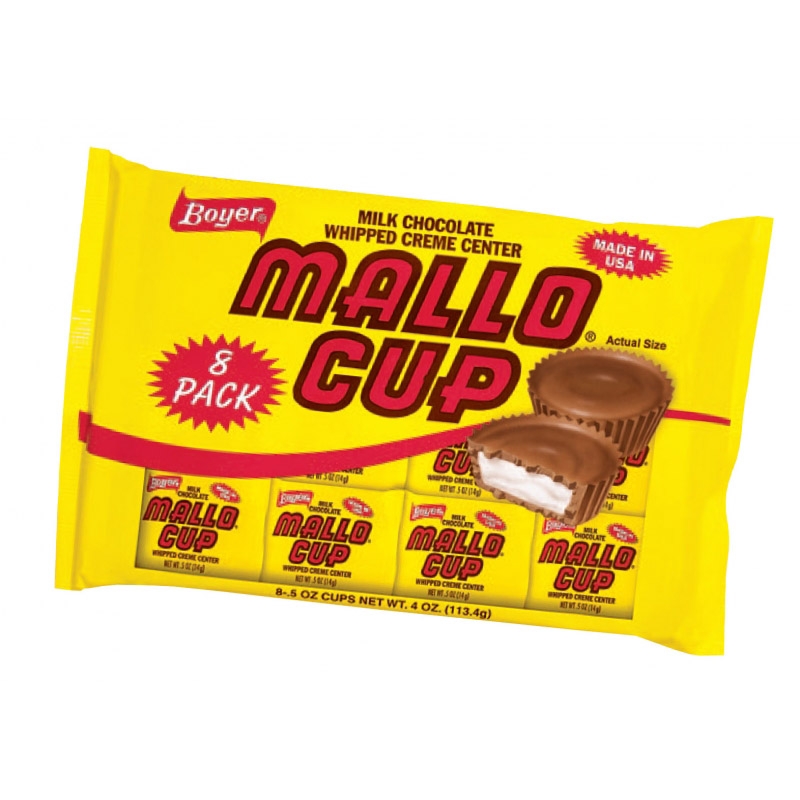 Mallo Cup - 0.5 Ounce Milk Chocolate, 8 count per pack -- 18 per case.