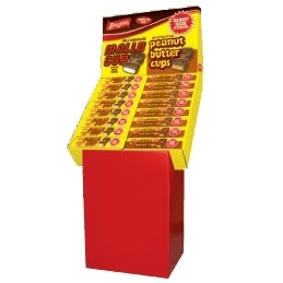 Mallo Peanut Butter Giant Milk Chocolate Bar Shipper -- 112 per case.
