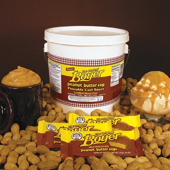 Boyer Peanut Butter Curl Sauce, 1 Gallon Pail -- 2 per case.