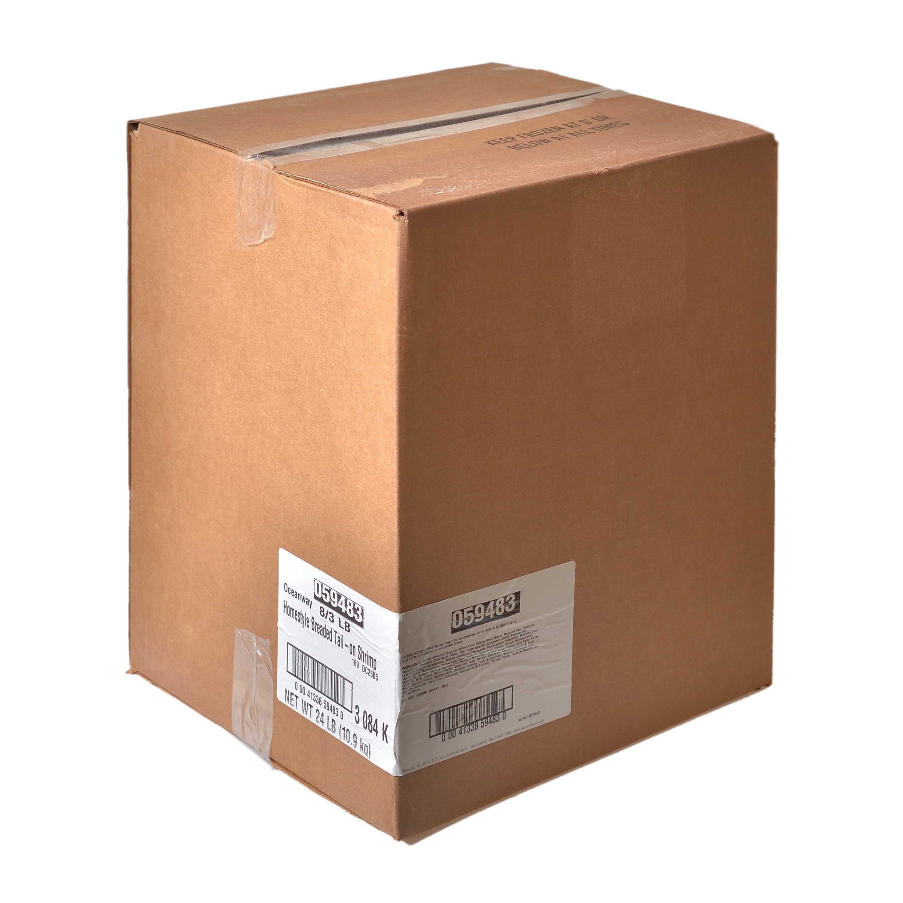 Oceanway Seafood Country Style Breaded Tail On Shrimp, 3 Pound -- 8 per case.