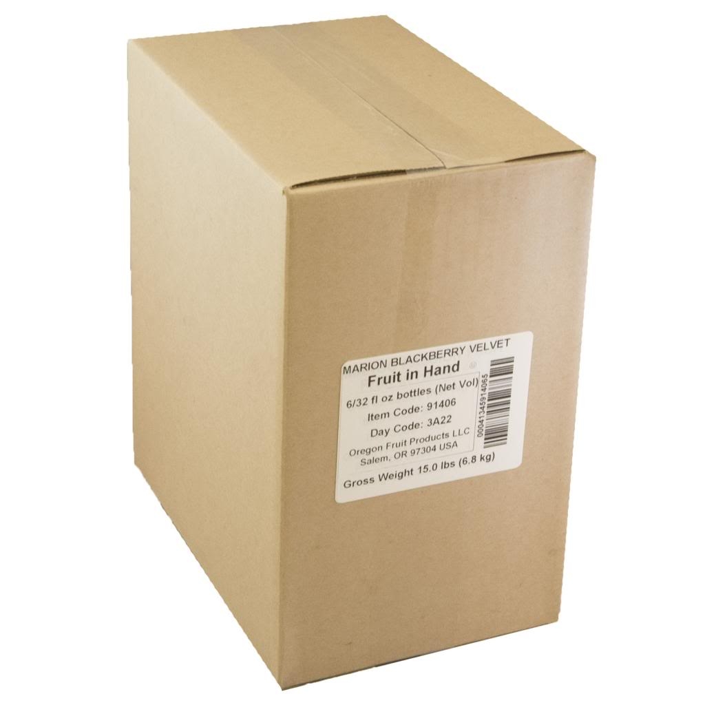 Fruit in Hand Marion Blackberry Craft Puree, 32 Fluid Ounce -- 6 per case.