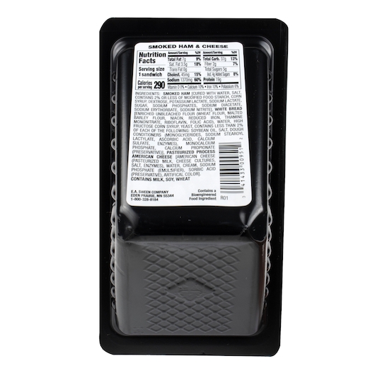 Market Ham and Cheese White Bread Sandwich Wedge, 4.9 Ounce -- 10 per case.