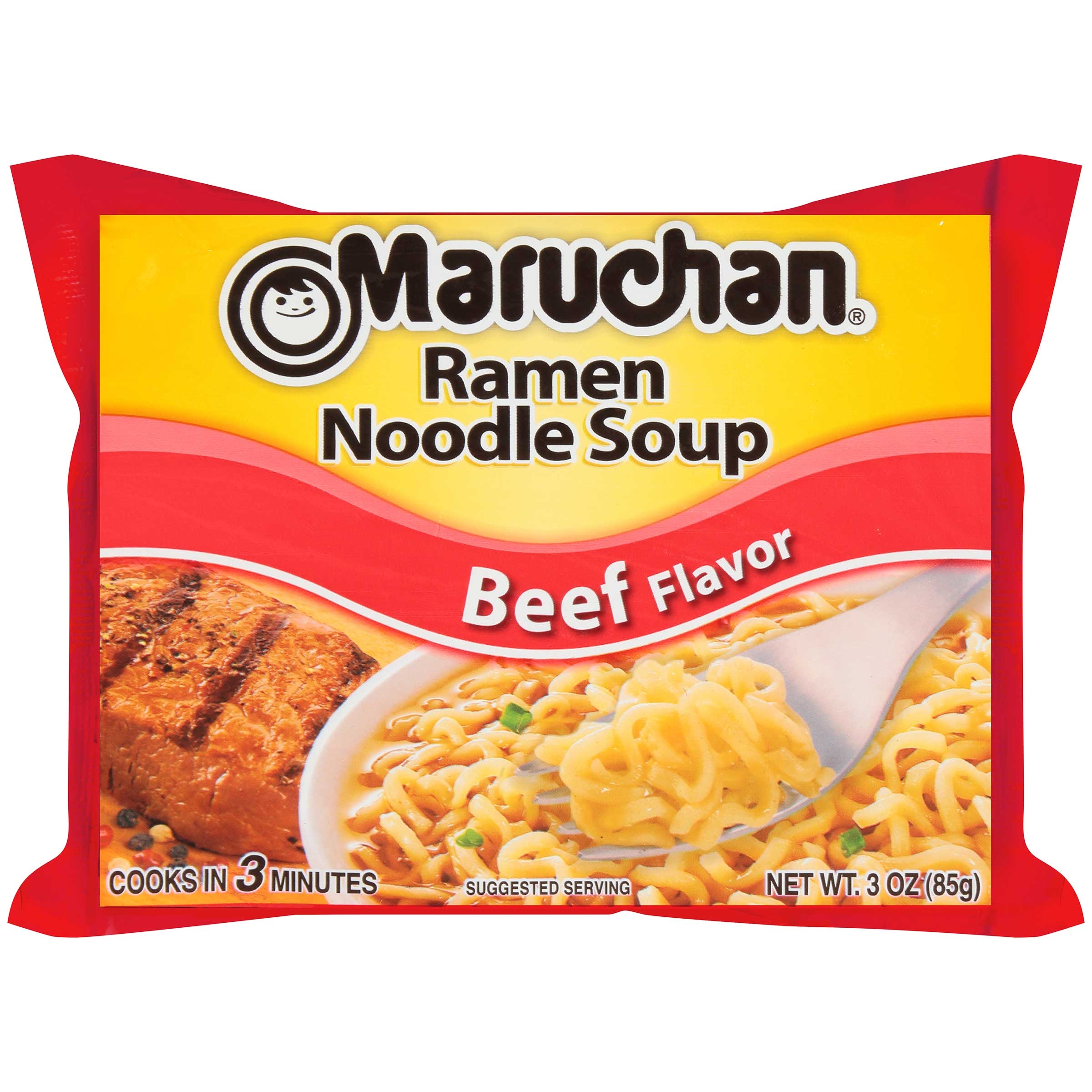 Maruchan Ramen Noodle Soup Beef Flavor -  3 oz. package, 24 per case