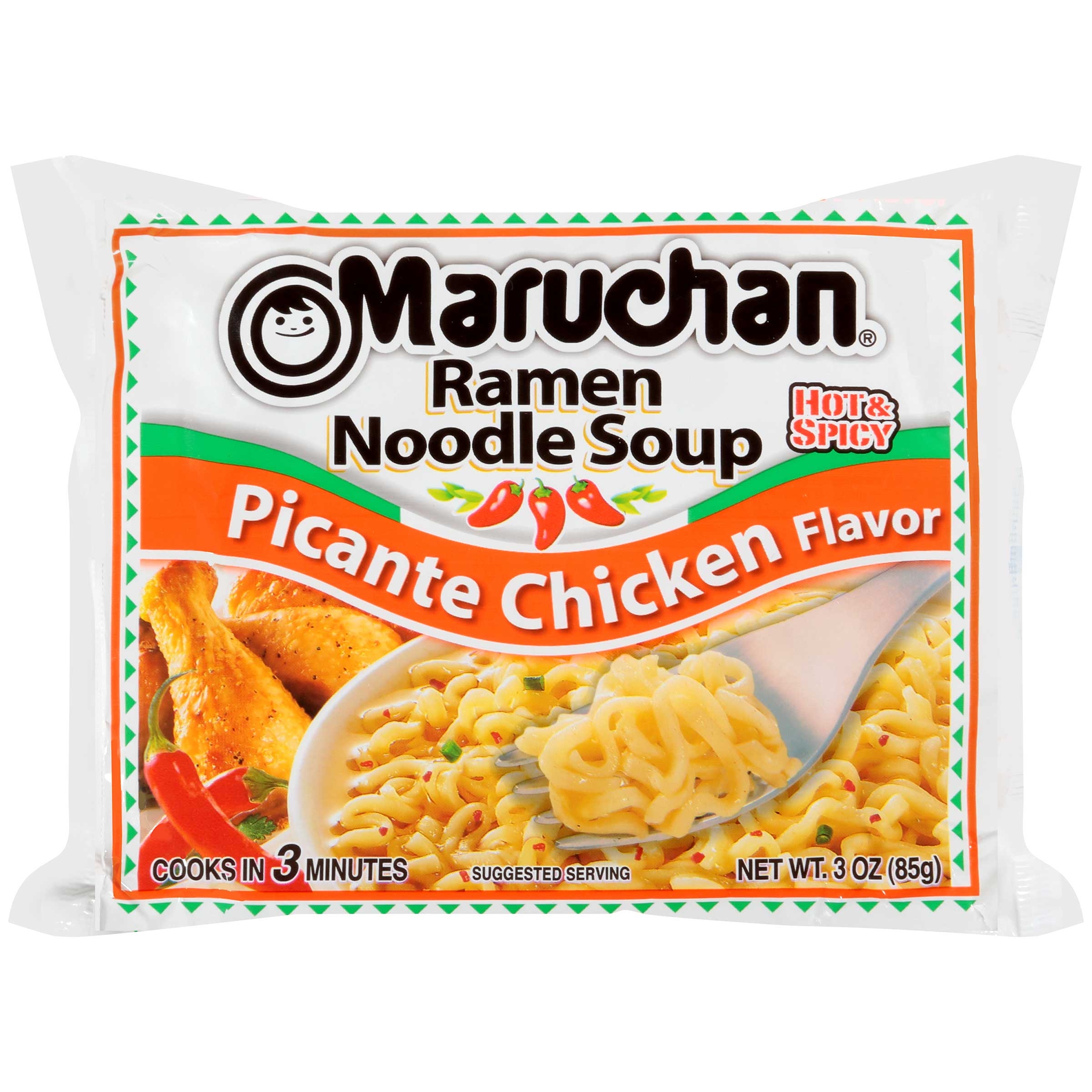 Maruchan Ramen Noodle Soup Picante Chicken Flavor - 3 oz. package, 24 per case