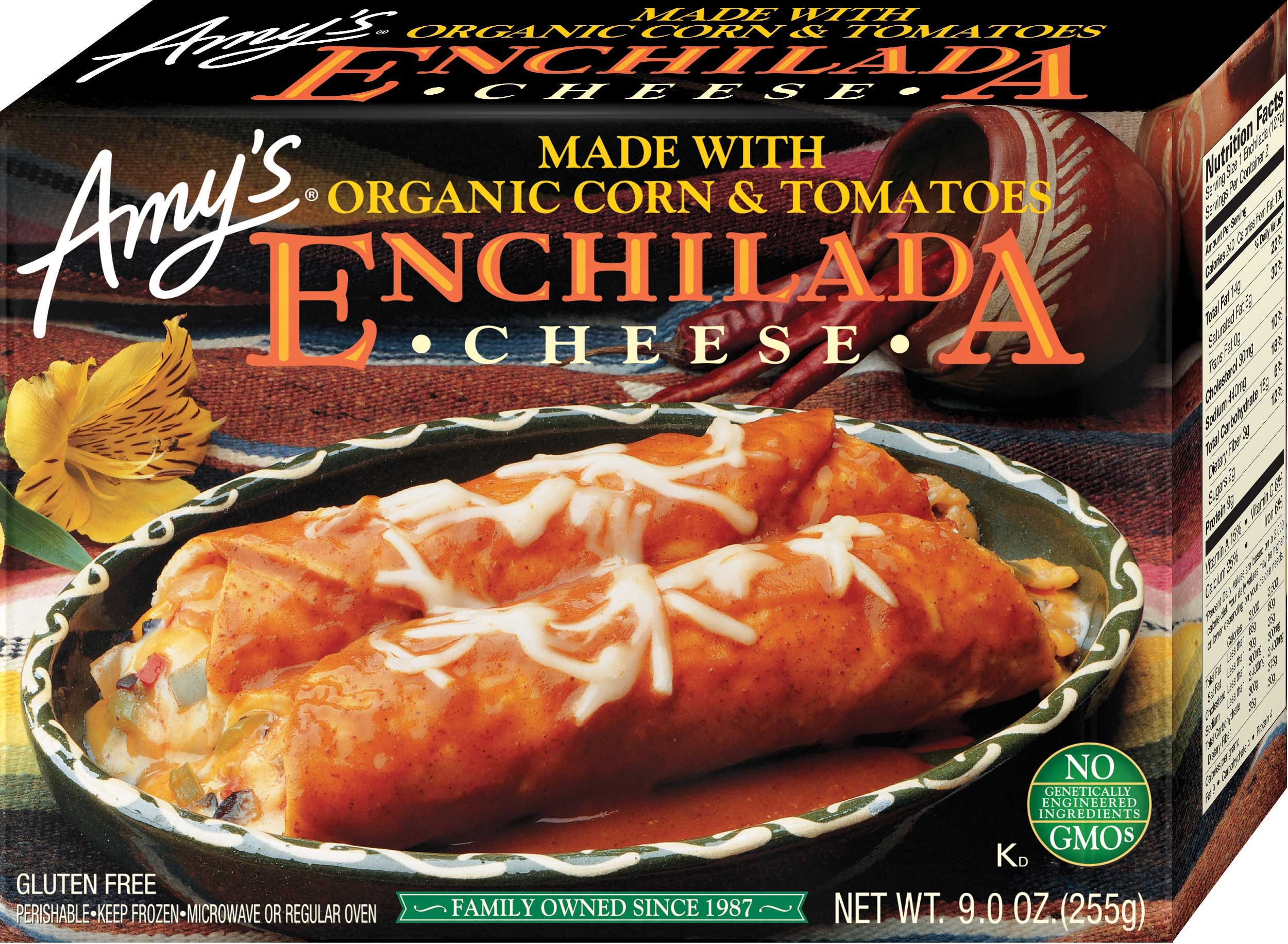 Amys Organic Cheese Enchilada Entree, 9 Ounce -- 12 per case