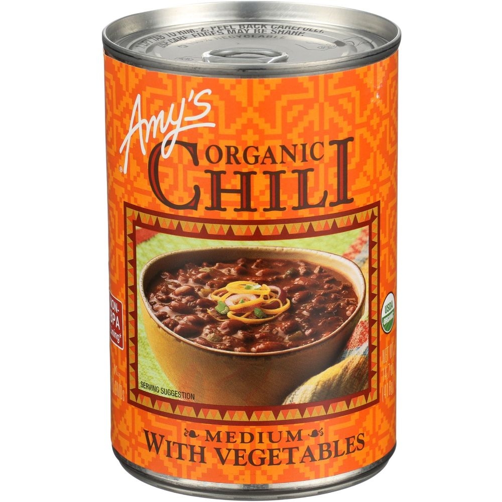 Amys Organic Medium Chili with Vegetables, 14.7 Ounce -- 12 per case