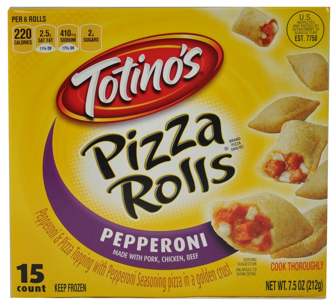 Totinos Pepperoni 7.5 Ounce Pizza Roll, 15 count per pack -- 12 per case.