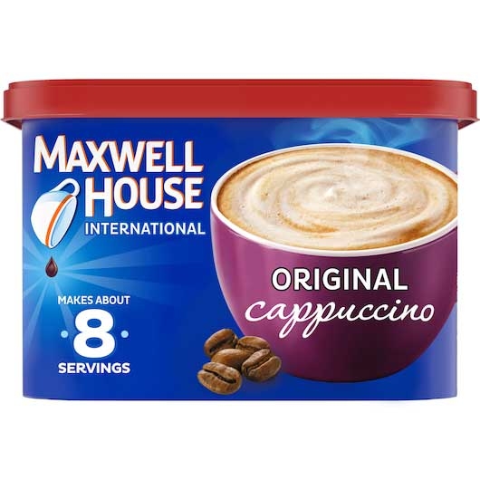 Maxwell House Original Cappuccino Cafe Style Instant Beverage Mix, 8.3 Ounce
