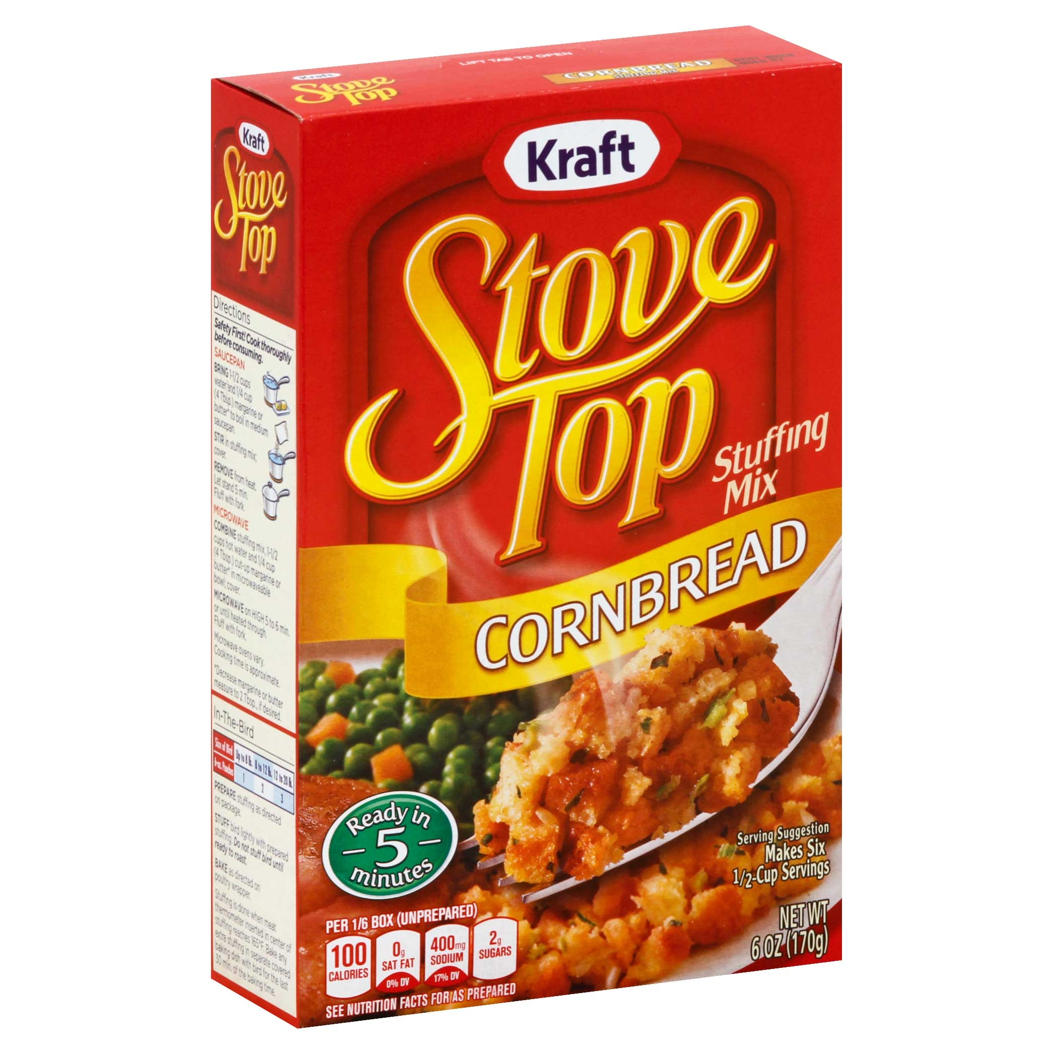 Stove Top Corn Bread Stuffing,  6 Ounce --12 Case