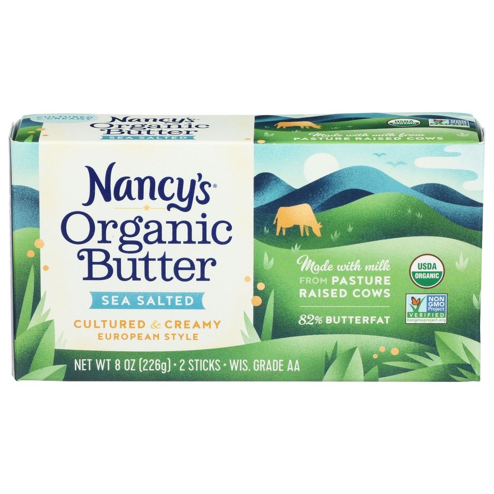 Nancys Organic Sea Salted Butter, 8 Ounce -- 12 per case