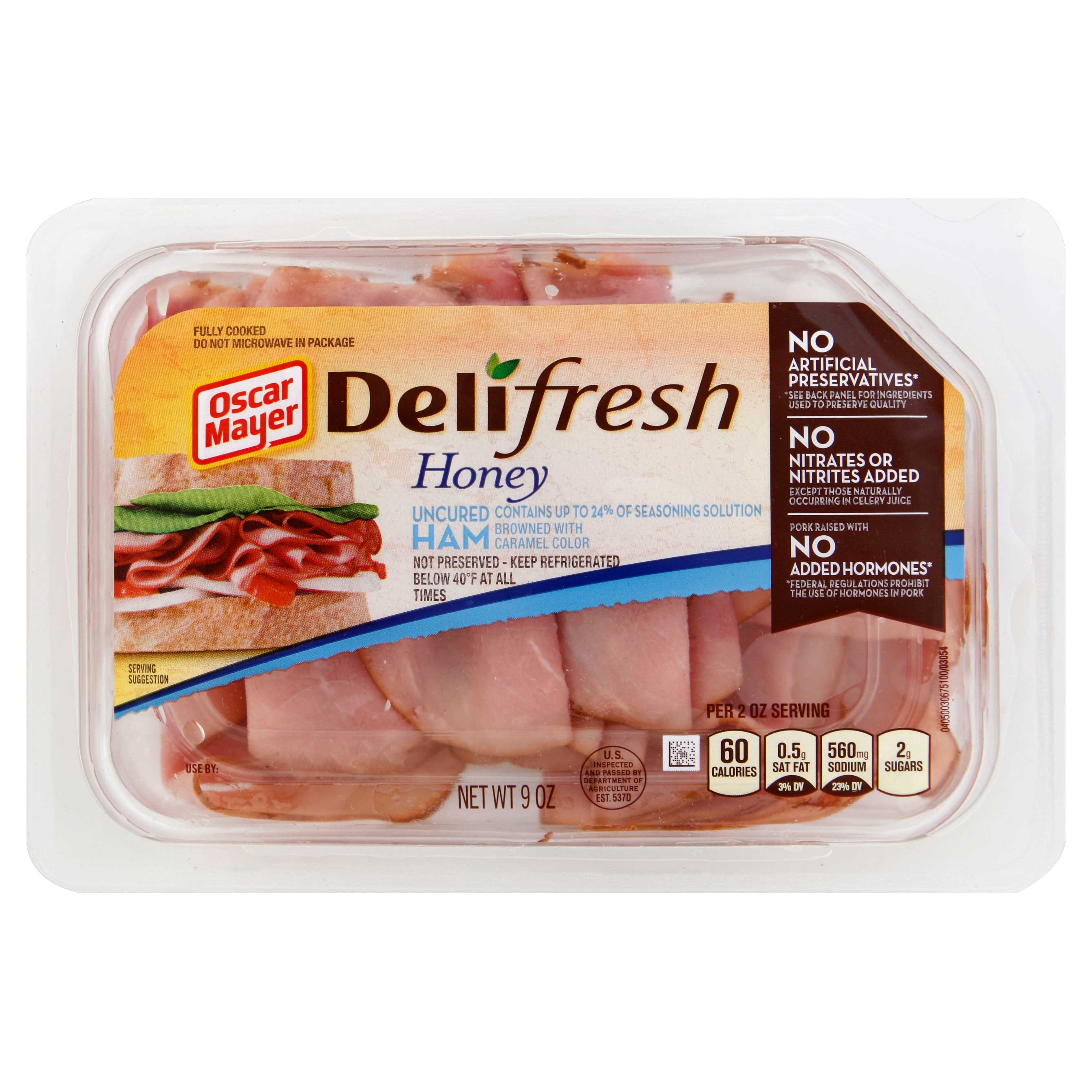 Oscar Mayer Deli Fresh Meat Shaved Honey Ham, 9 Ounce -- 8 Per Case
