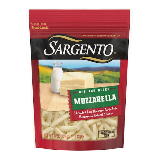 Sargento Off The Block Traditional Mozzarella Shreds, 8 Ounce -- 12 per case