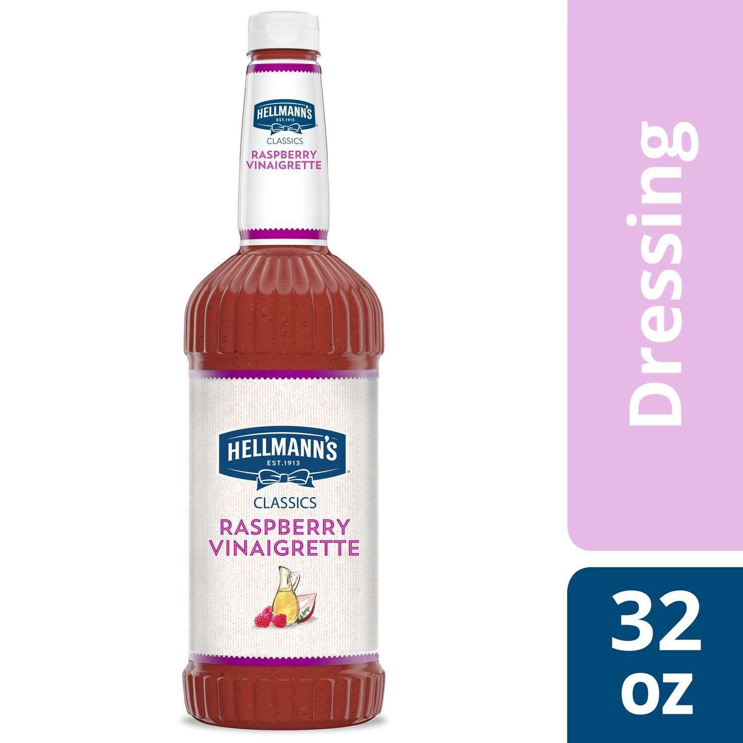 Single Hellmann's Classics Raspberry Vinaigrette Salad Dressing Salad Bar Bottles, 32 Ounce