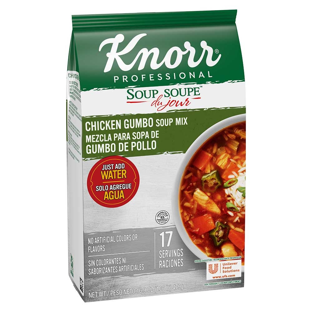 Single Knorr Professional Soup du Jour Chicken Gumbo Soup Mix, 16.9 Ounce