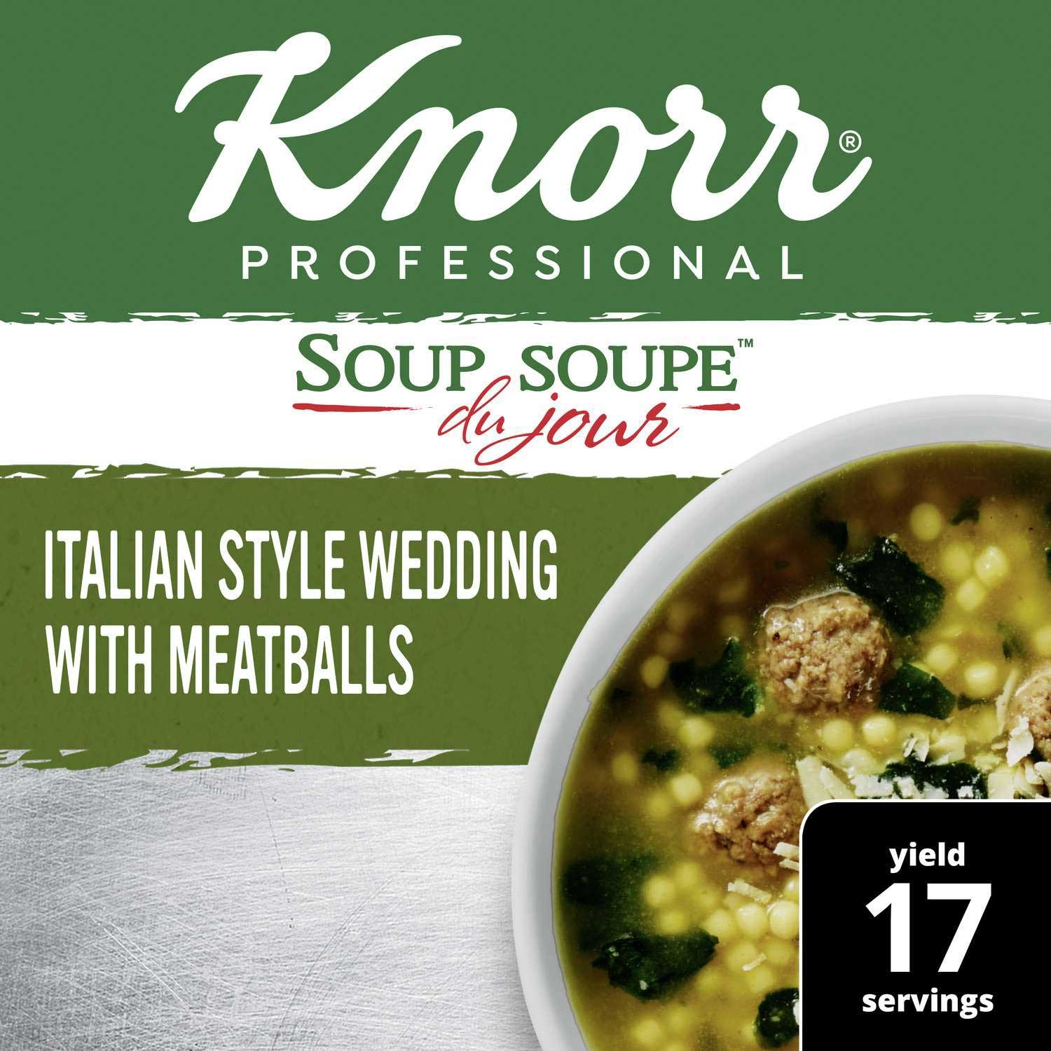 Single Knorr Professional Soup du Jour Italian Style Wedding with Meatballs Soup Mix, 18.2 Ounce