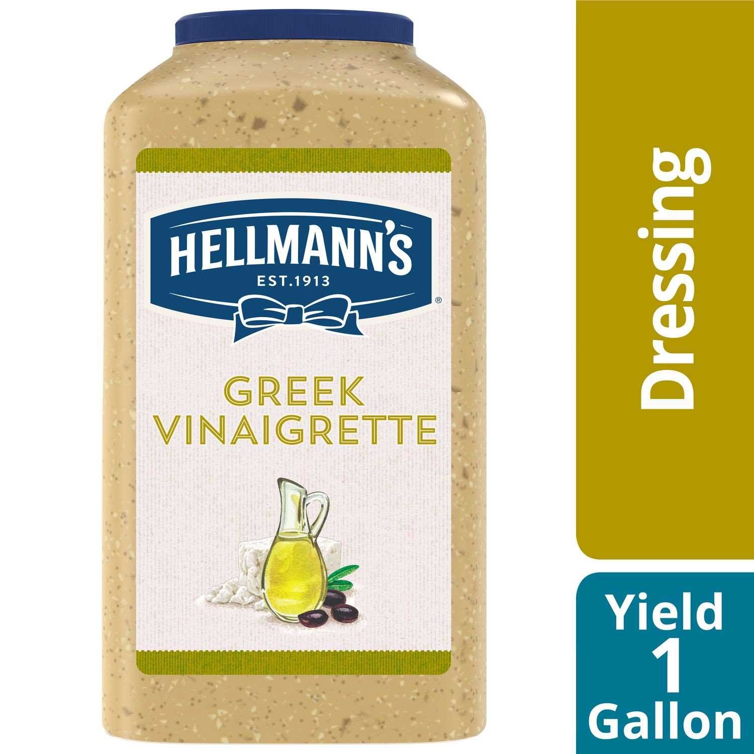 Single Hellmann's Greek Vinaigrette Salad Dressing Jug, 1 Gallon