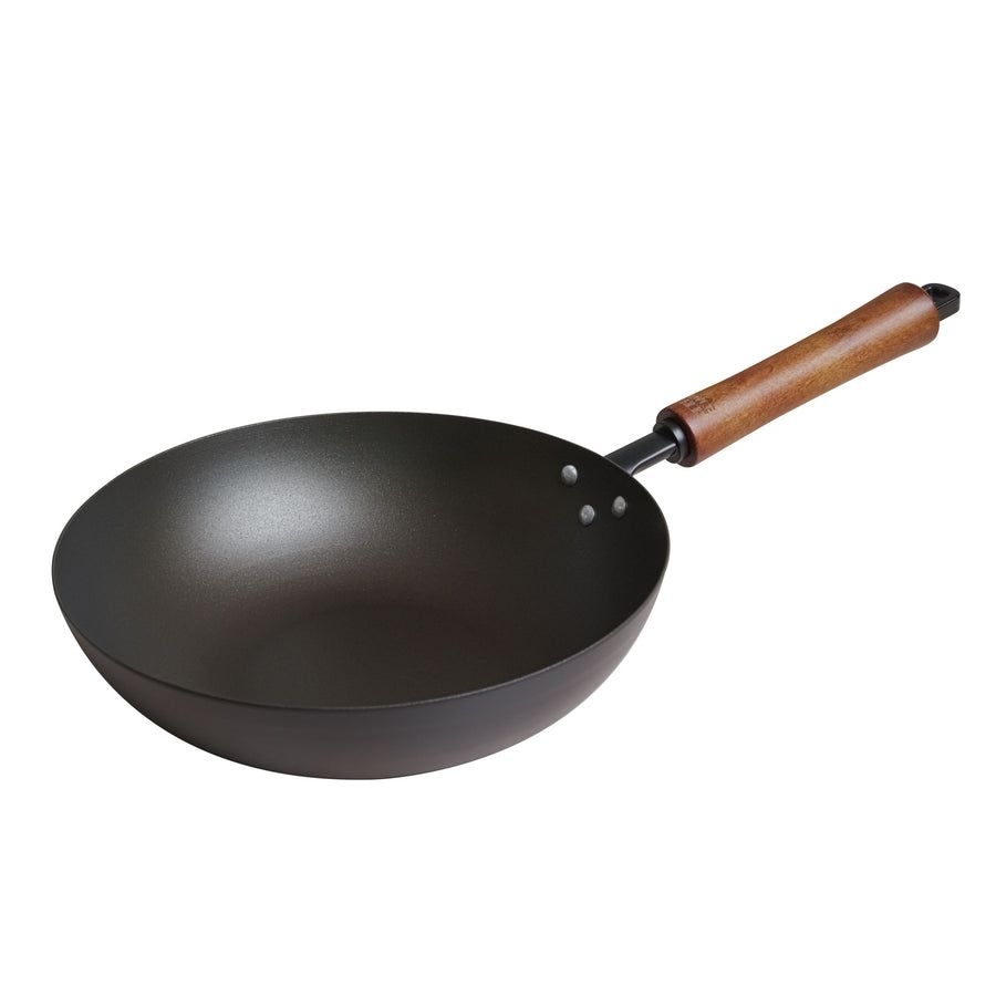 Joyce Chen Classic Series Carbon Steel Preseasoned Stir Fry Pan, 9.5 inch
