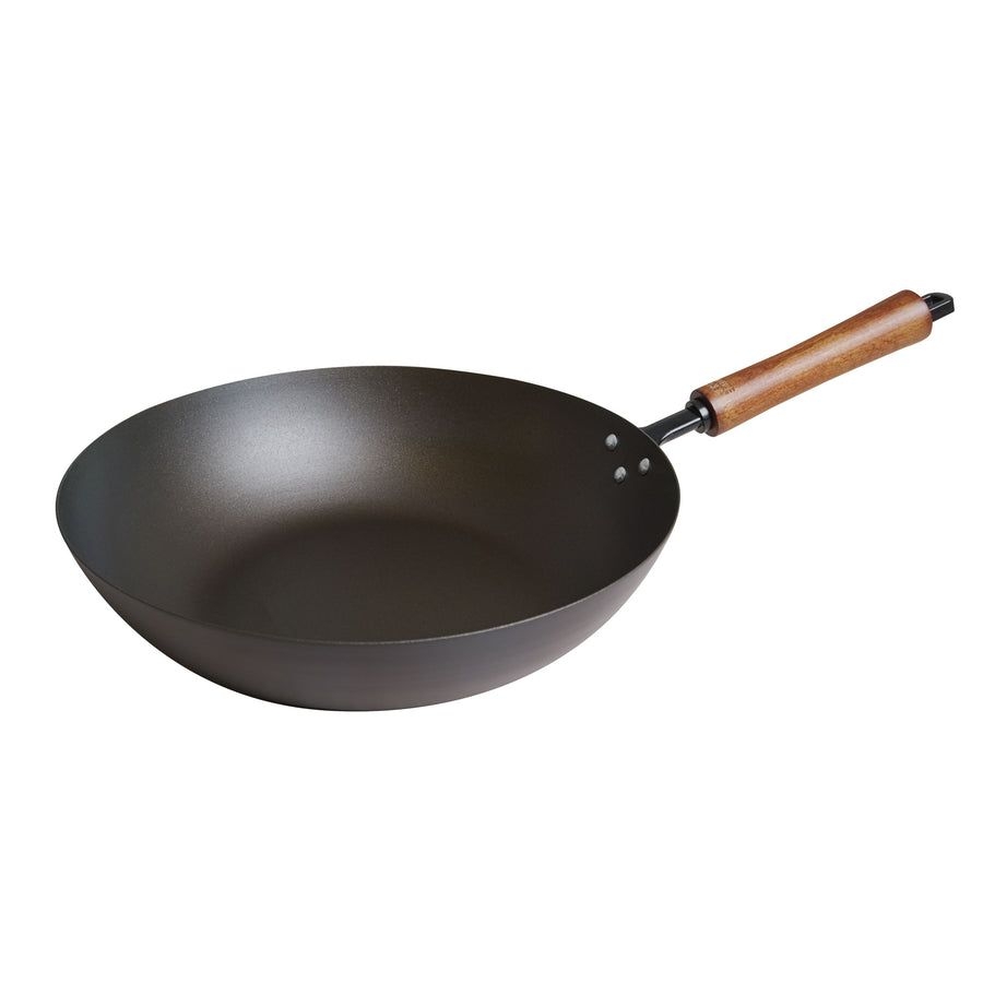 Joyce Chen Classic Series Carbon Steel Preseasoned Stir Fry Pan, 12 inch