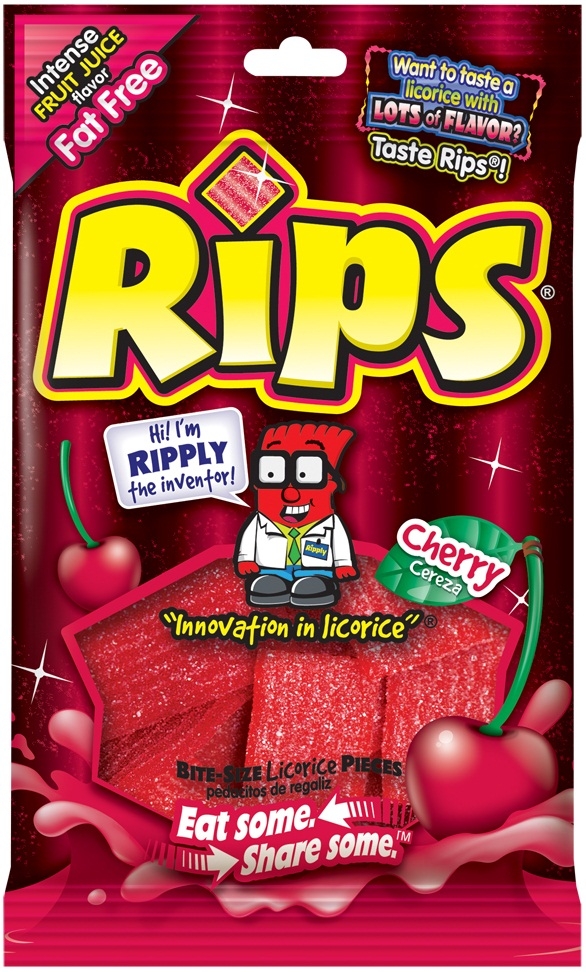 Rips Bite Size Cherry Candy, 4 Ounce -- 12 per case.