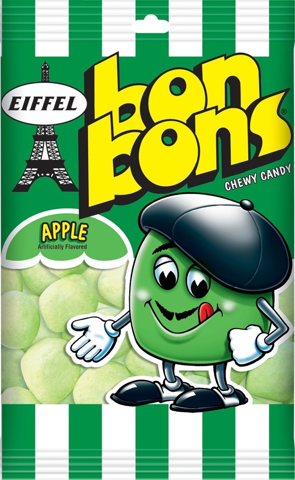 Eiffel Assorted Bonbons Chewy Candy - Peg Bag Floorstand -- 60 per case.