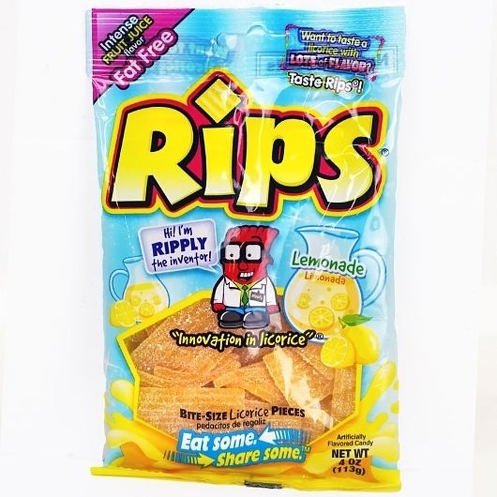 Rips Bite-Size Lemonade Licorice, 4 Ounce - 12 per case