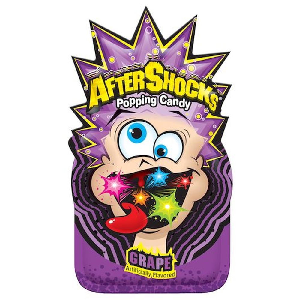 Aftershocks Grape Popping Candy - 24 per pack -- 8 packs per case
