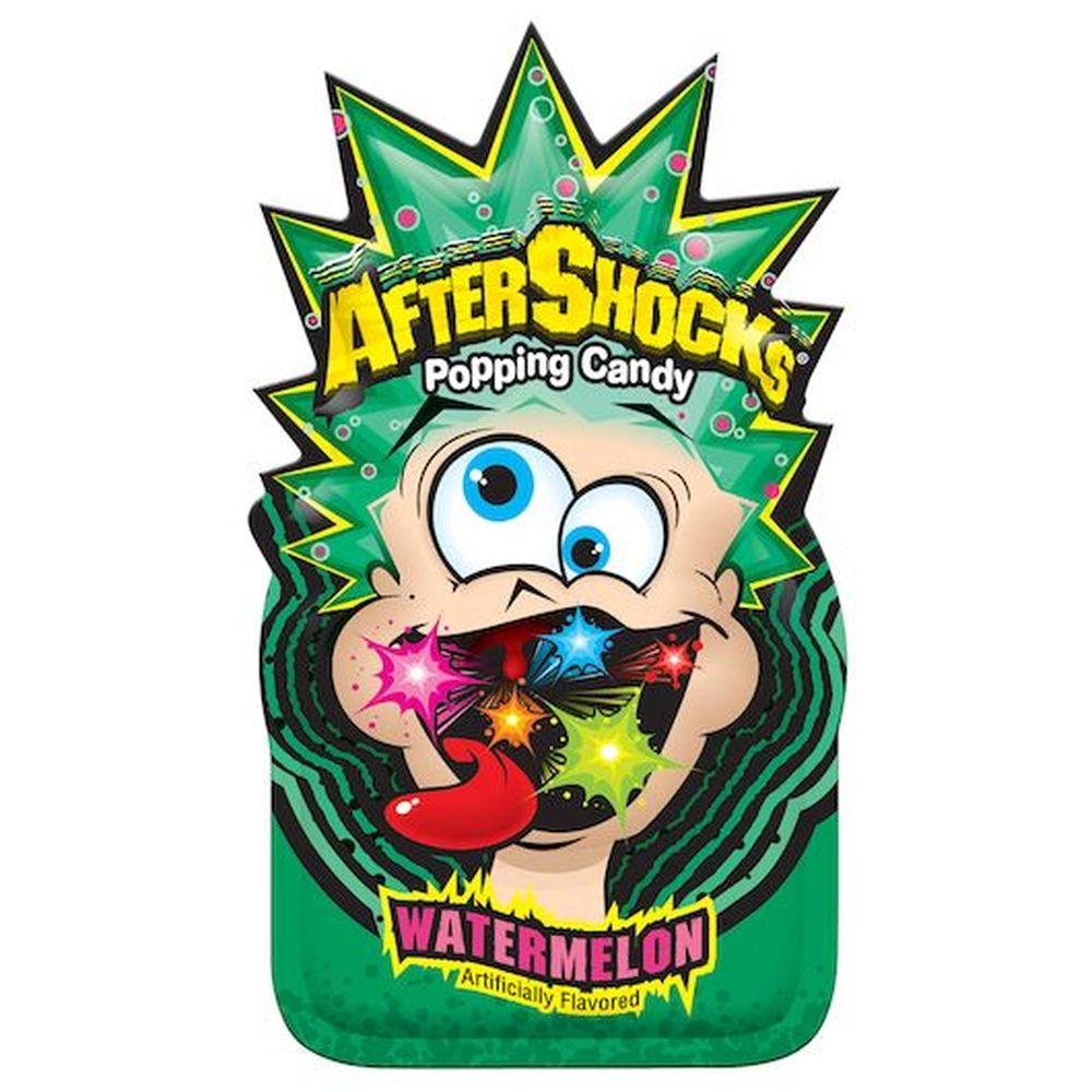 Aftershocks Watermelon Popping Candy - 24 per pack -- 8 packs per case
