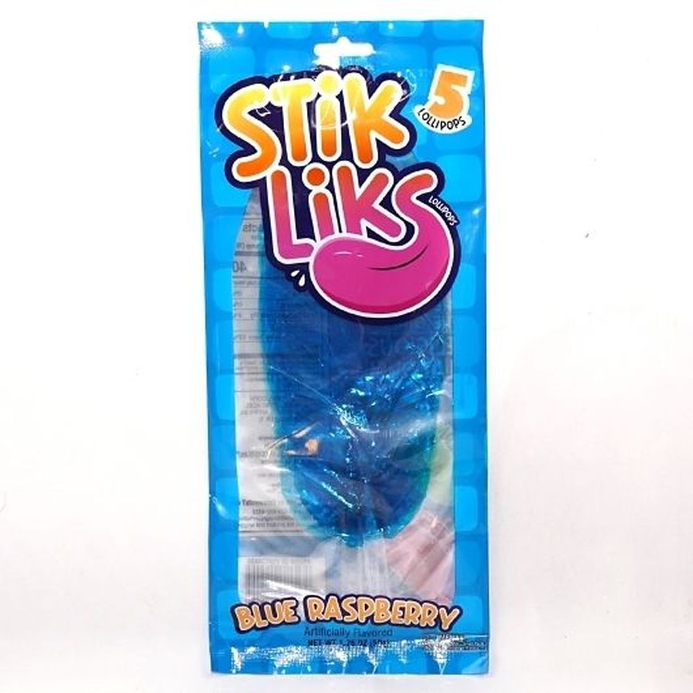 Stik Liks Blue Raspberry Lollipops, 50 Gram -- 90 per case