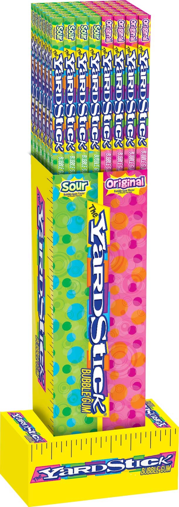 The Yardstick Original Sour Bubble Gum -- 96 per case.