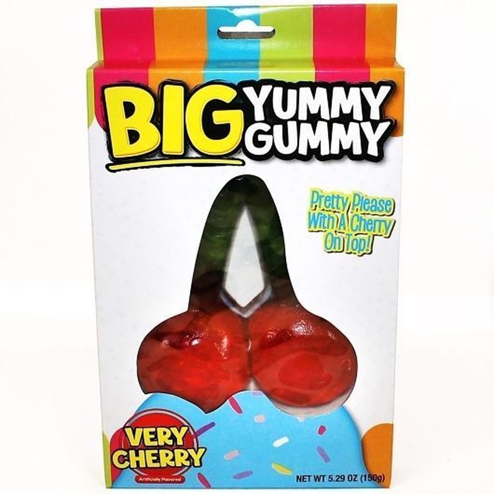Big Yummy Gummy Very Cherry Gummy Candy - Display Carton, 12 count
