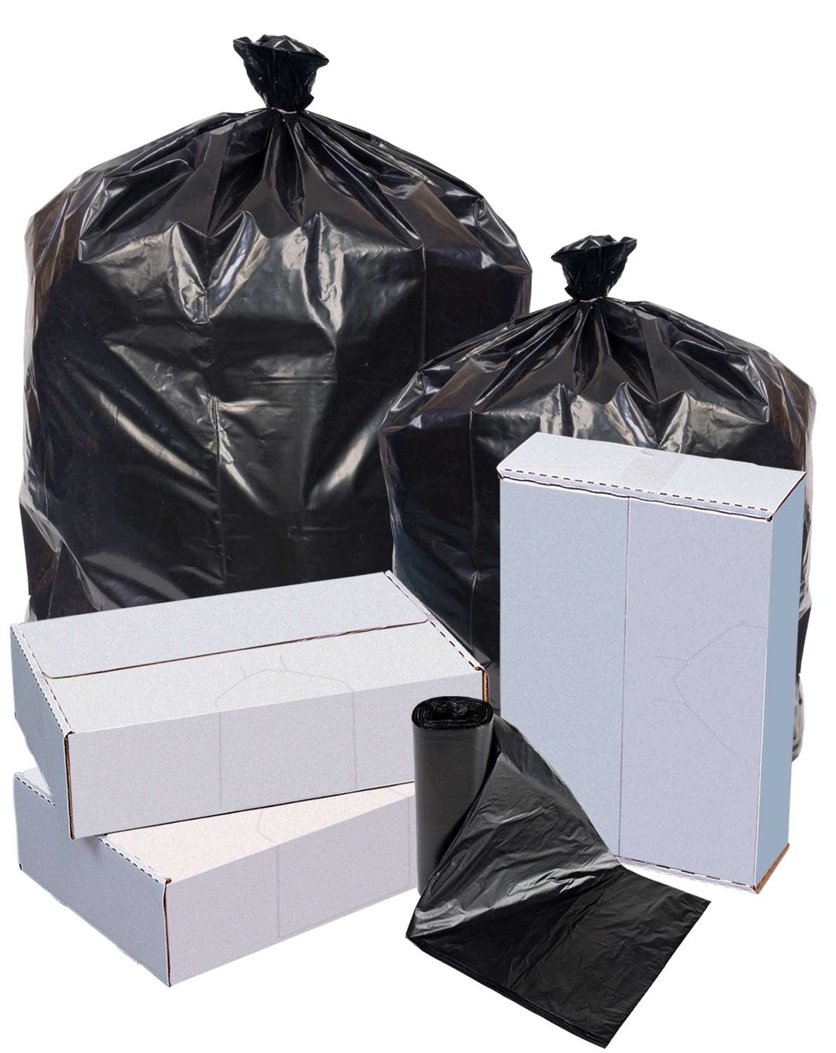 Pitt Plastics Extra Heavy Black Interleaved Can Liner, 60 Gallon Capacity -- 100 per case.