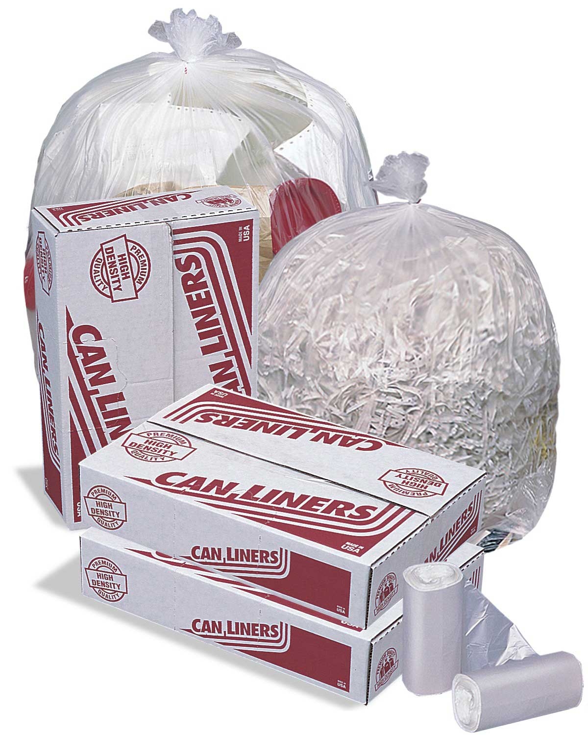 Pitt Plastics Extra Heavy Natural Mini Roll Can Liner, 44 Brute Capacity -- 250 per case.