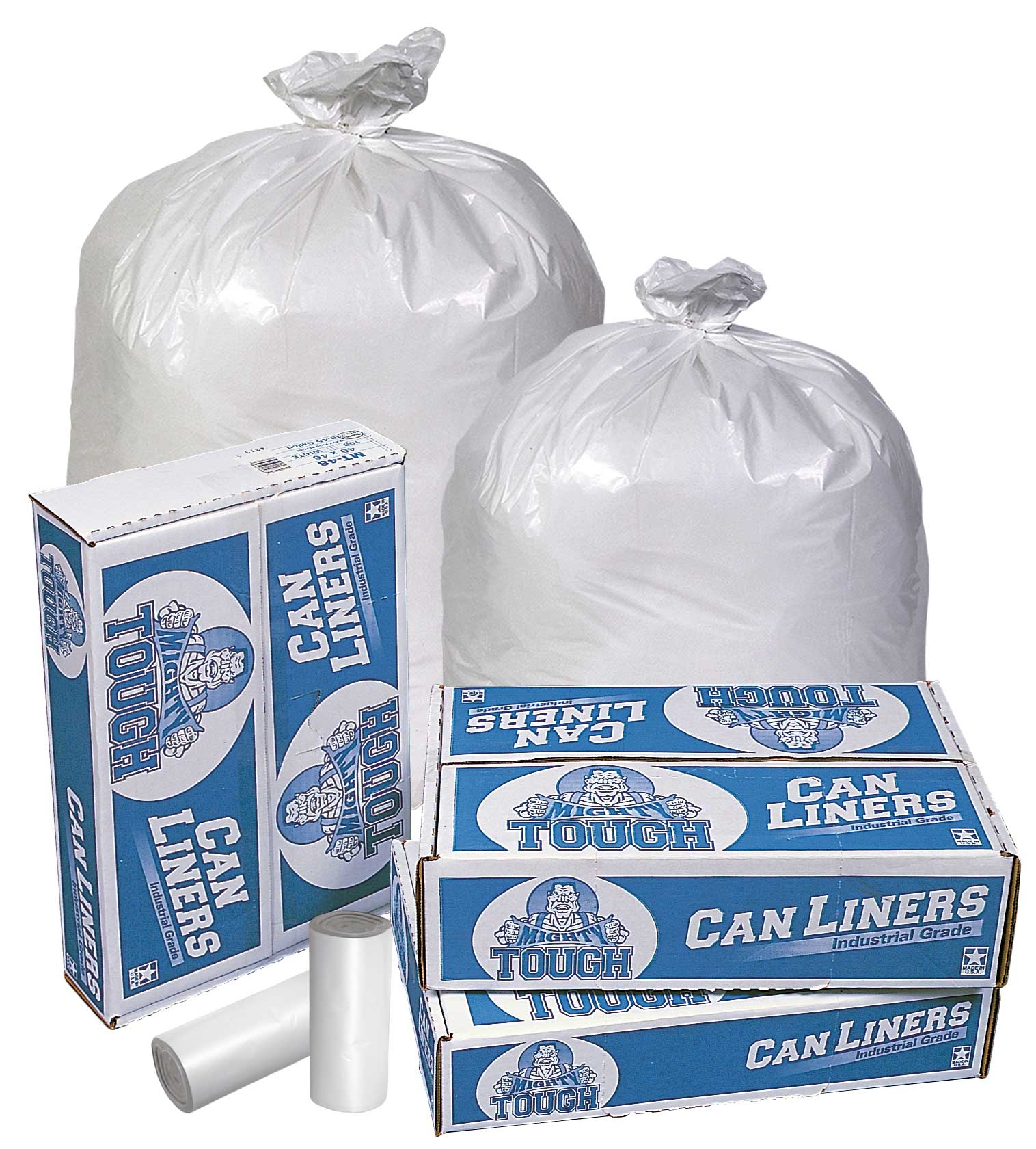 Pitt Plastics White Star 12-16 Gallon Medium Can Liner -- 500 per case.