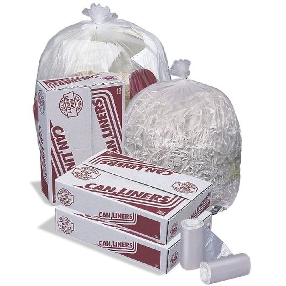 Pitt Plastics Can Liners Natural, 45 Gallons, 25 per pack -- 10 per case
