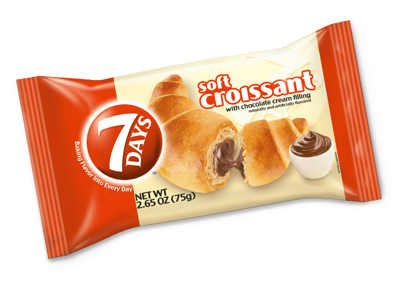 7 Day Chocolate Croissant - 6 per pack -- 4 packs per case.