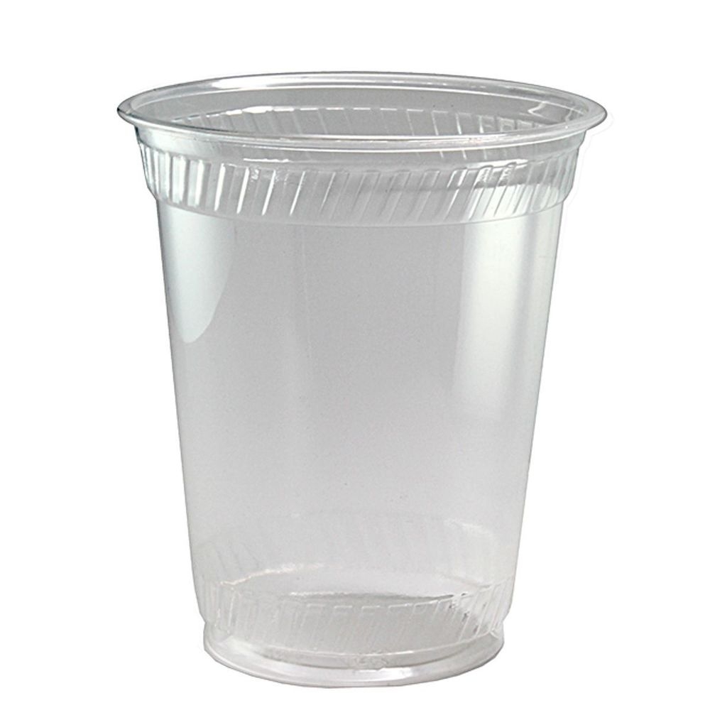 Greenware Compostable Plastic Clear Classic A Size Cold Drink Cup, 12 Ounce Capacity -- 1000 per case.