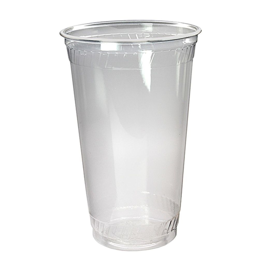 Greenware B Size Compostable Plastic Clear Cold Drink Cup, 24 Ounce Capacity -- 600 per case.