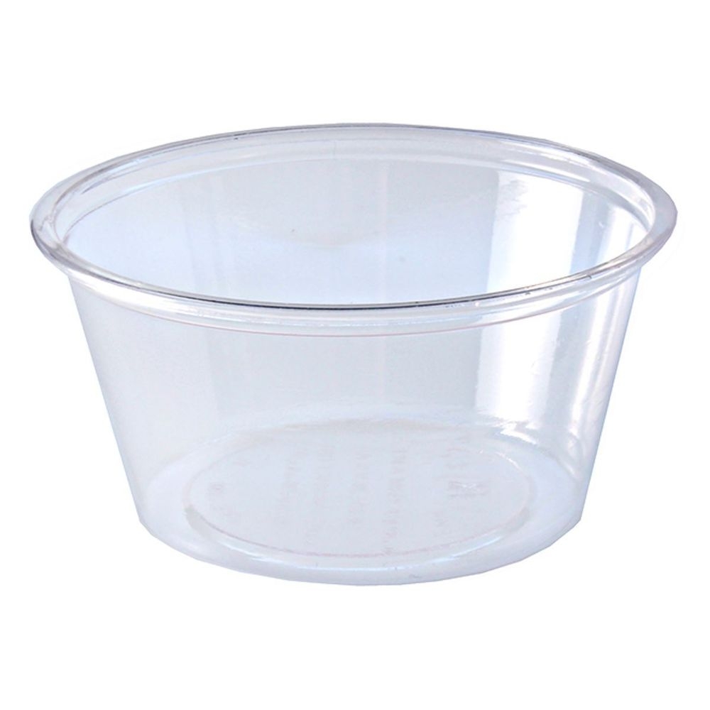 Greenware Compostable Plastic Clear Portion Cup, 2 Ounce -- 2000 per case.