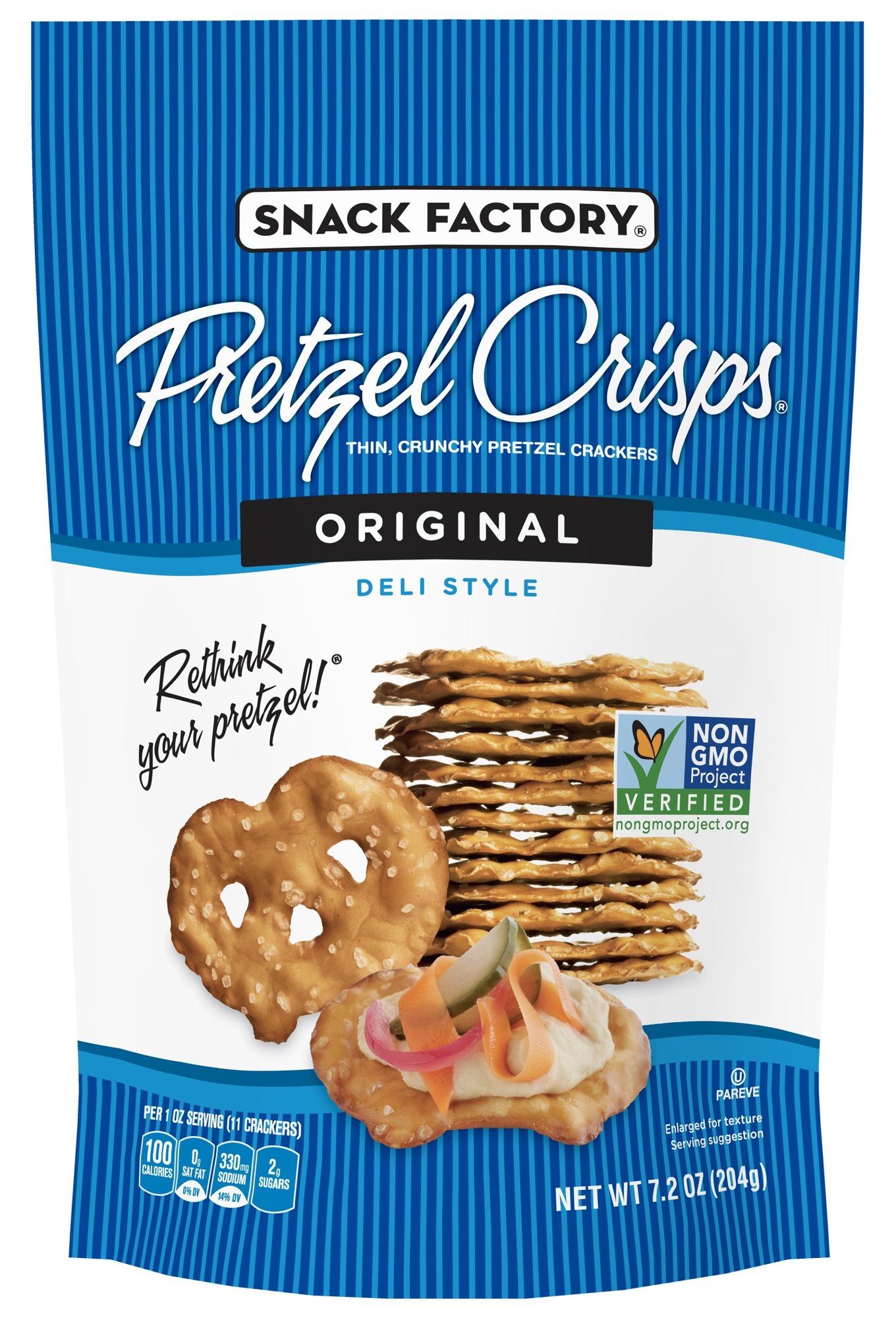 Snack Factory Original and Everything Pretzel Crisps -- 288 per case