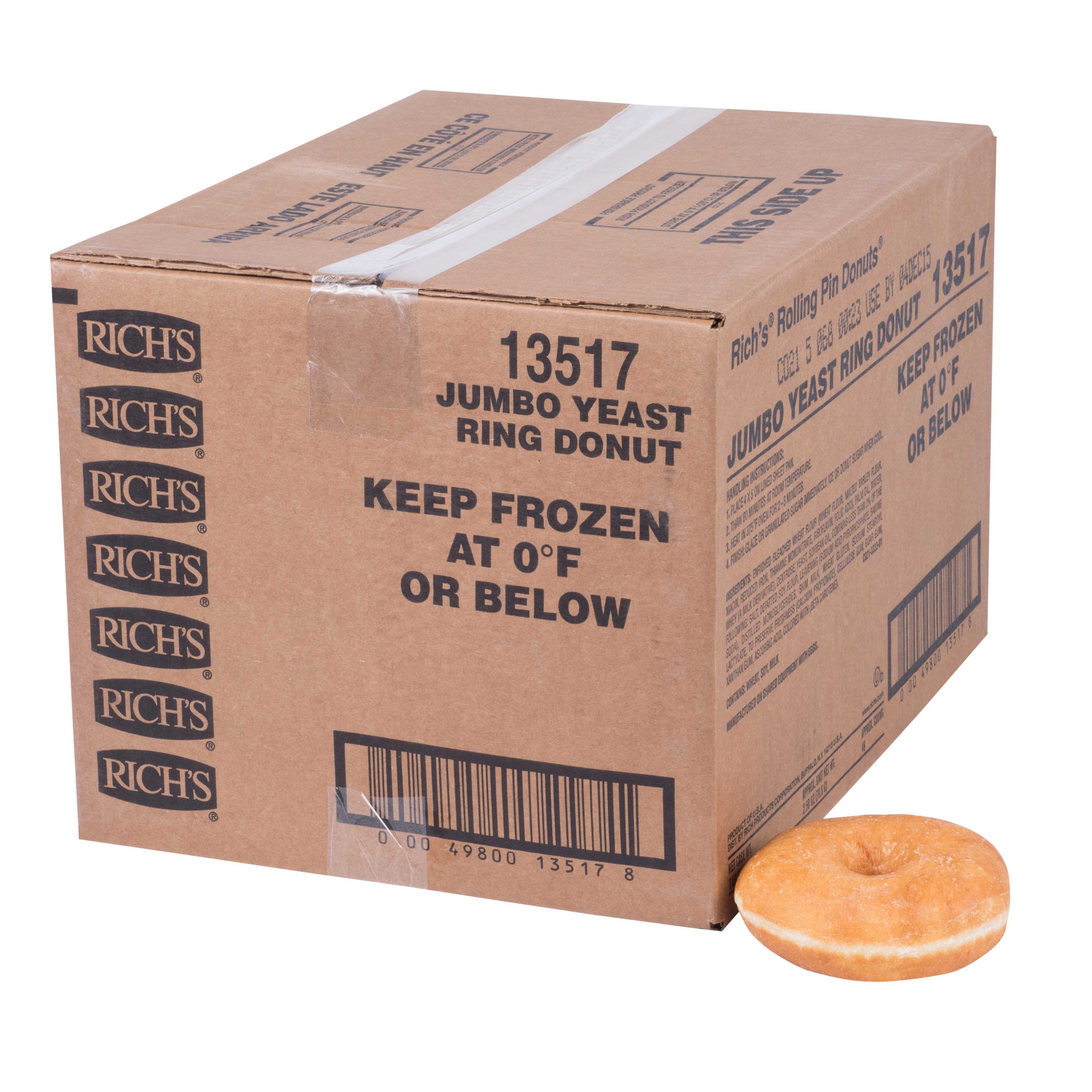 Rich Jumbo Ring Donut, 2.5 Ounce -- 48 per case.