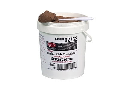 Rich Bettercreme Pre Whipped Double Rich Chocolate Icing and Filling, 9 Pound.