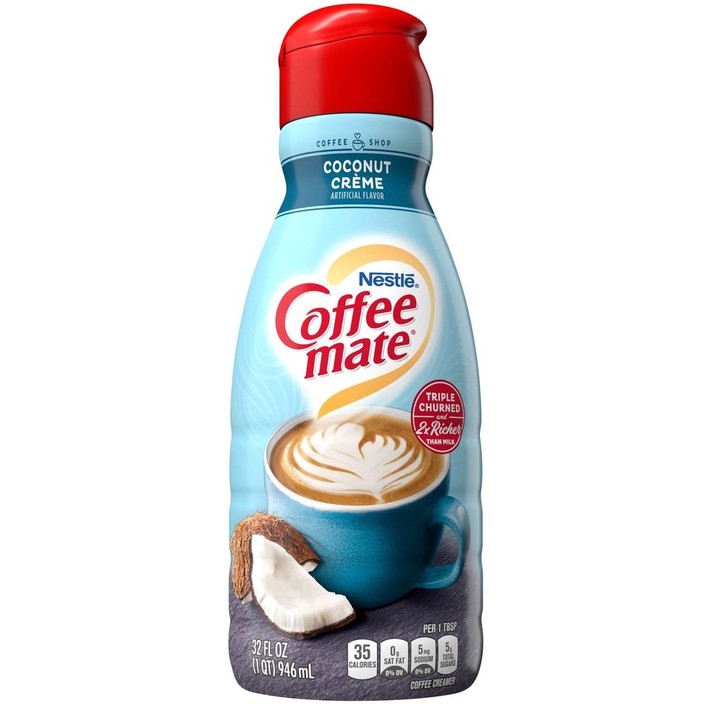Coffee Mate Coconut Creme Liquid Coffee Creamer, 32 Fluid Ounce -- 6 per case