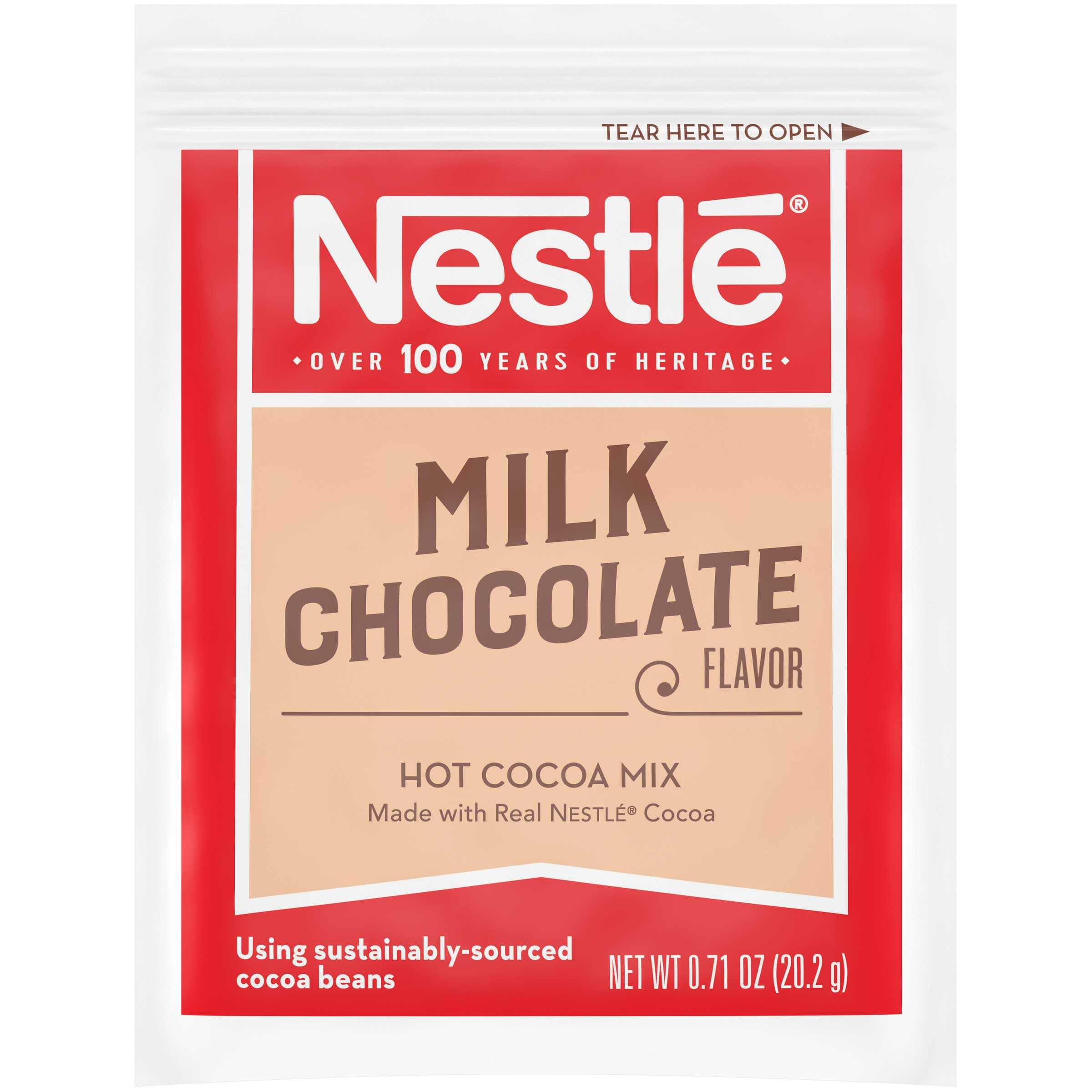 Nestle Milk Chocolate Hot Cocoa Mix, 0.713 Ounce -- 360 per case.