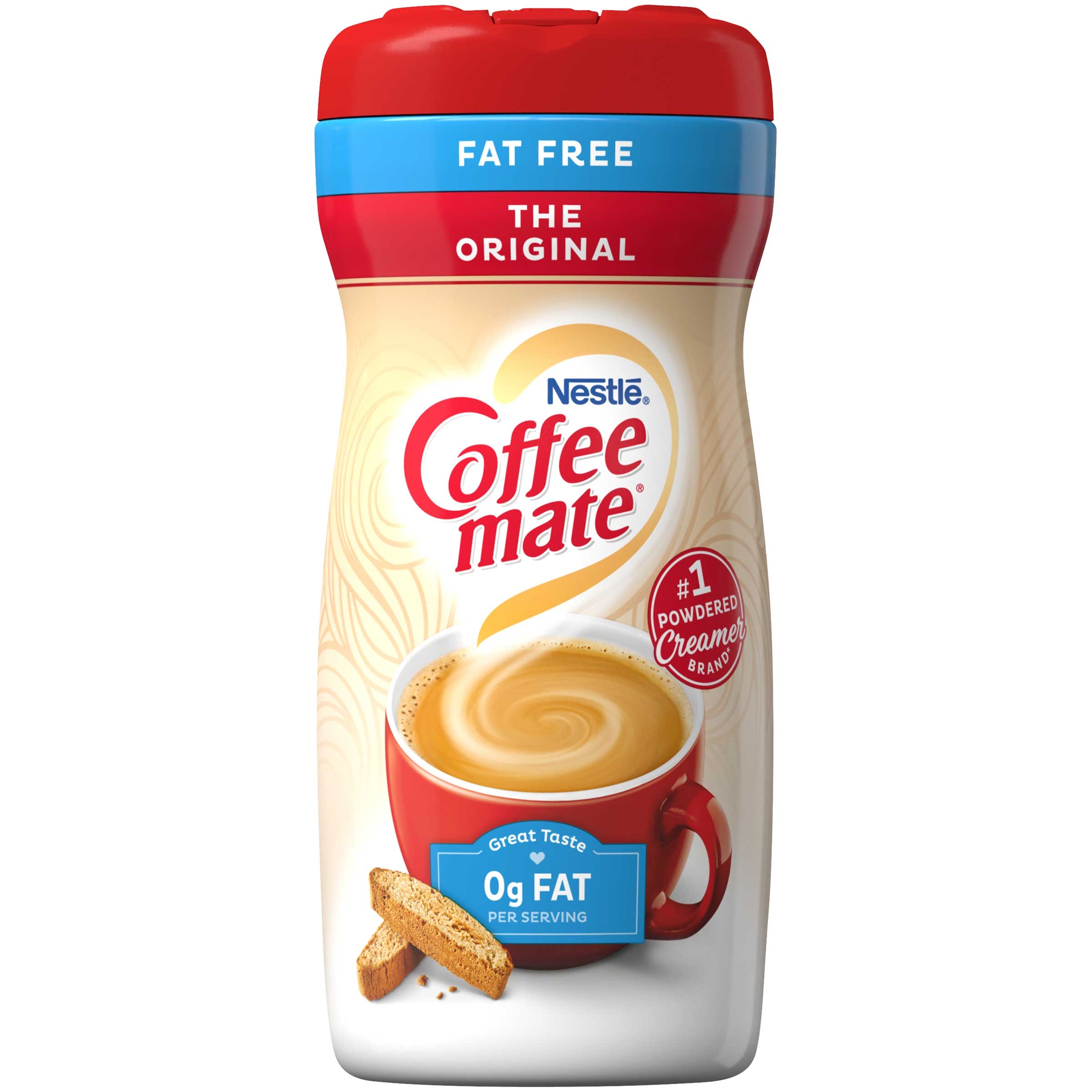 Coffee-Mate  Fat Free Originial Powder Creamer - 16 oz. canister, 12 canisters per case